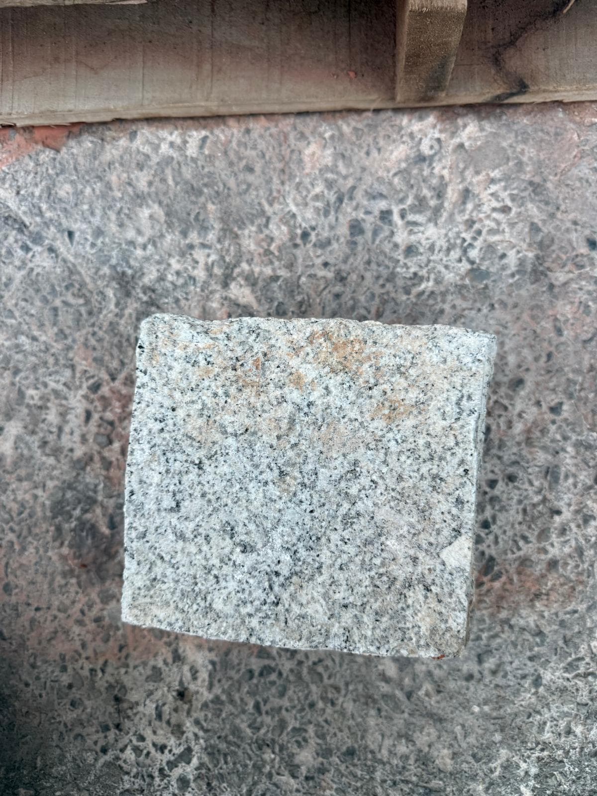 Close-up of premium natural granite cobblestone